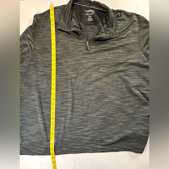 Haggar In Motion Natural Stretch Long Sleeve Green Black Front Zip Sweater 3X - Picture 5 of 8